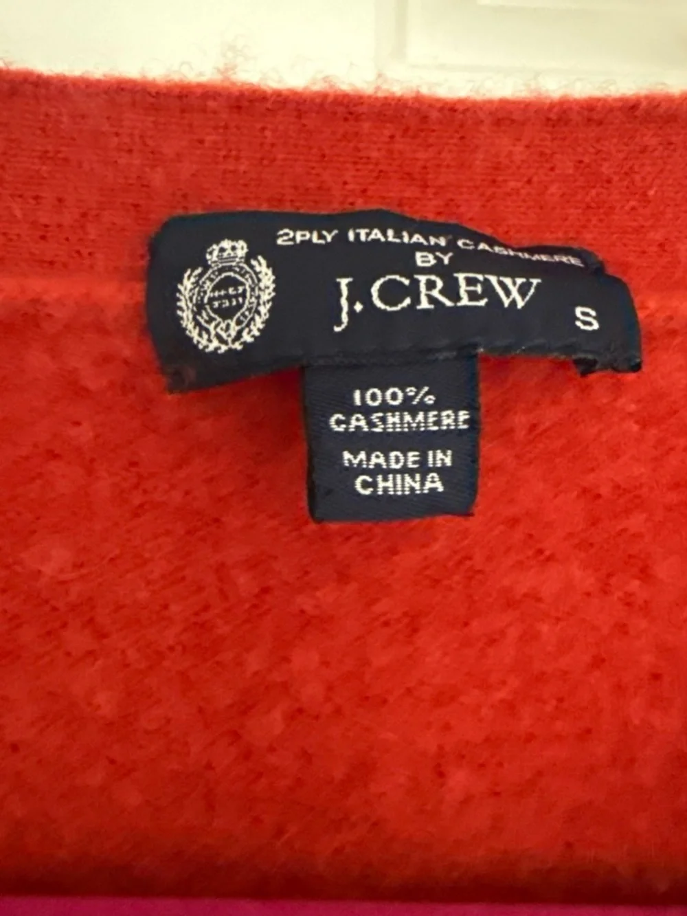 J. Crew Red V‑Neck Button Cardigan Sweater